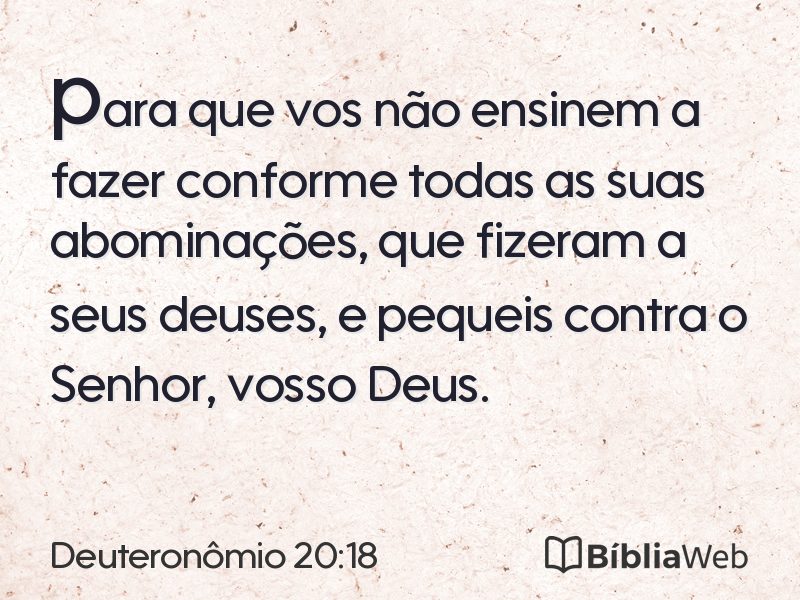 Deuteronômio 20:18 em imagem para compartilhar