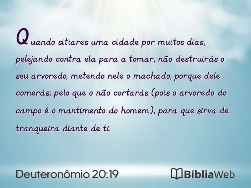 Deuteronômio 20:19 em imagem para compartilhar