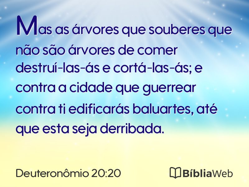 Deuteronômio 20:20 em imagem para compartilhar