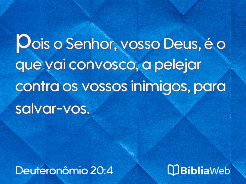 Deuteronômio 20:4 em imagem para compartilhar