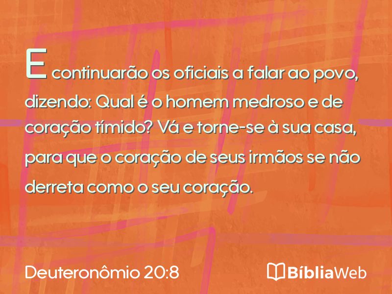 Deuteronômio 20:8 em imagem para compartilhar
