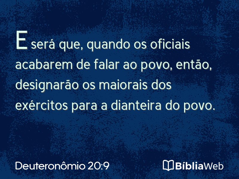 Deuteronômio 20:9 em imagem para compartilhar