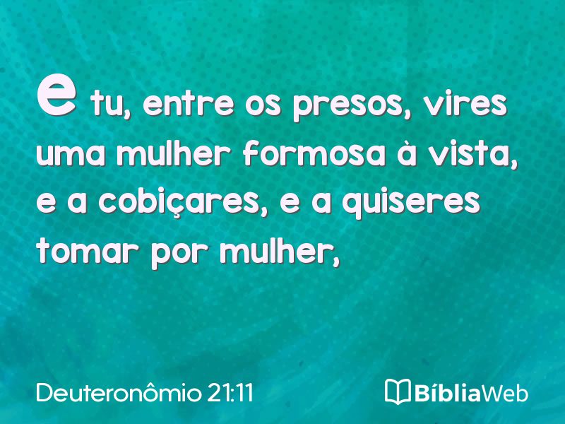 Deuteronômio 21:11 em imagem para compartilhar