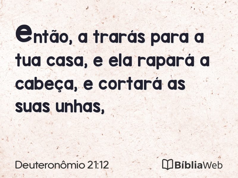 Deuteronômio 21:12 em imagem para compartilhar