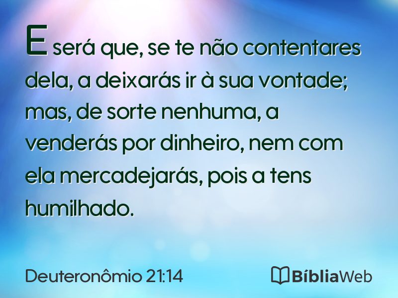 Deuteronômio 21:14 em imagem para compartilhar