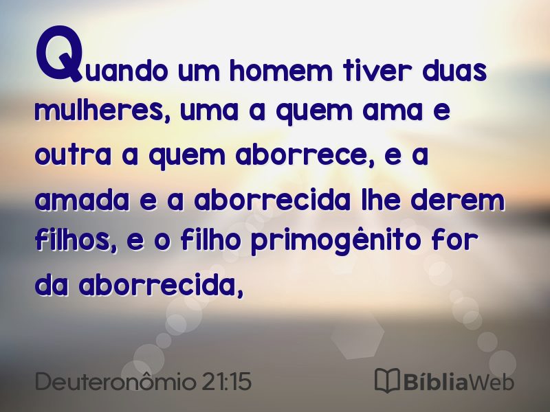 Deuteronômio 21:15 em imagem para compartilhar
