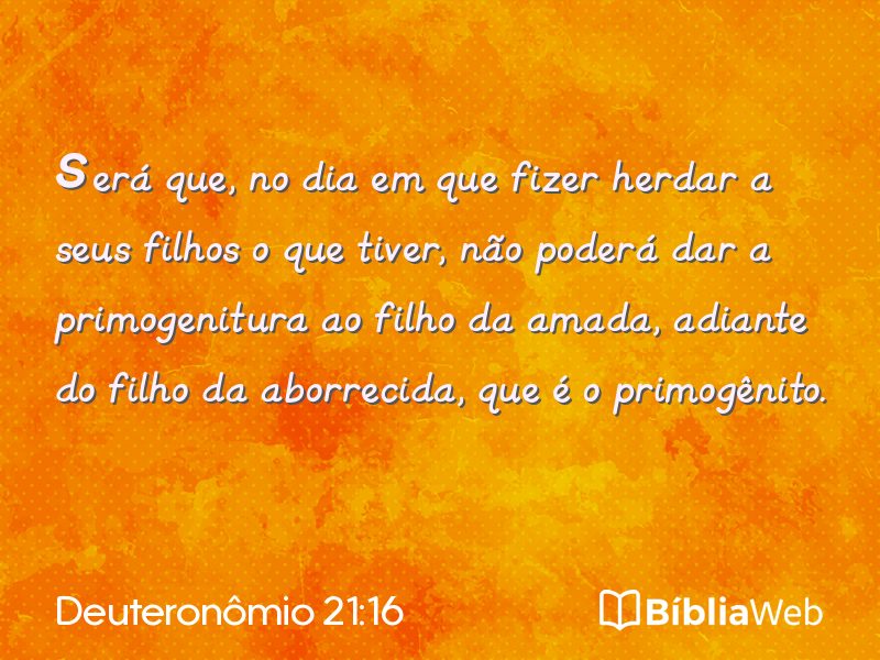Deuteronômio 21:16 em imagem para compartilhar