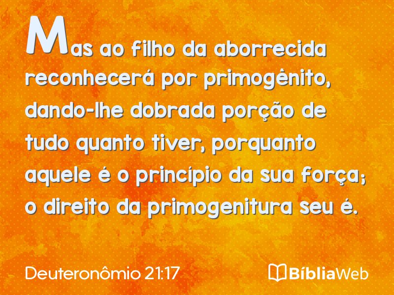 Deuteronômio 21:17 em imagem para compartilhar