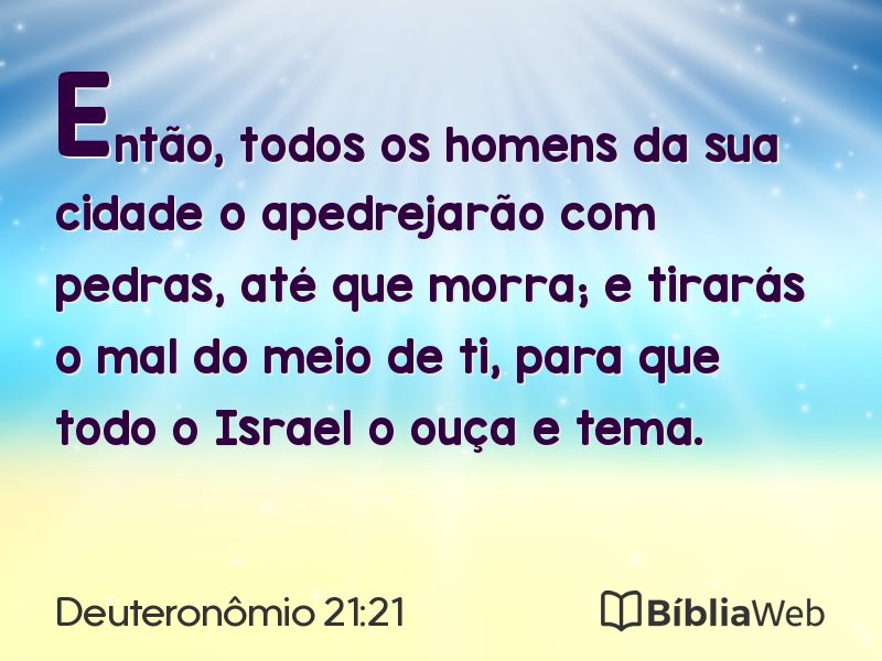 Deuteronômio 21:21 em imagem para compartilhar
