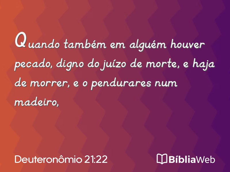 Deuteronômio 21:22 em imagem para compartilhar