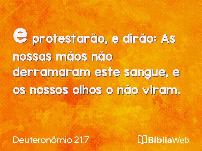 Deuteronômio 21:7 em imagem para compartilhar