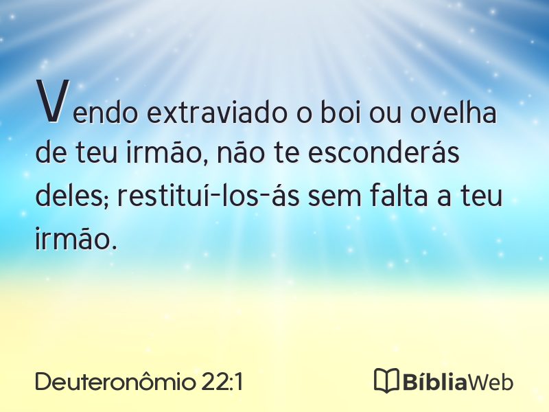 Deuteronômio 22:1 em imagem para compartilhar