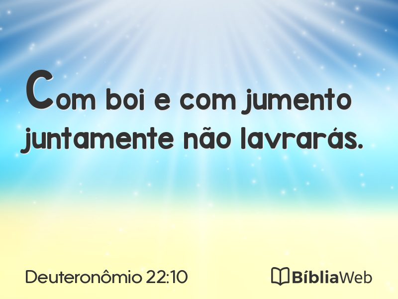 Deuteronômio 22:10 em imagem para compartilhar