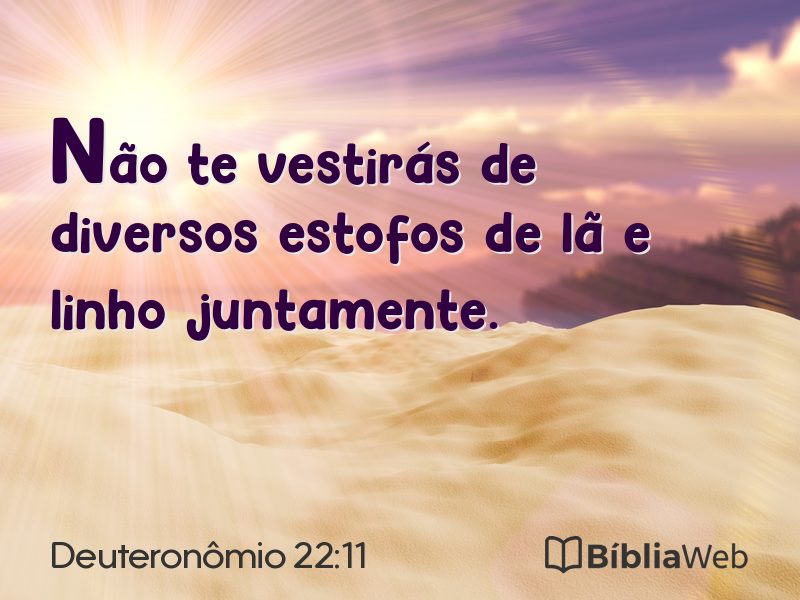 Deuteronômio 22:11 em imagem para compartilhar