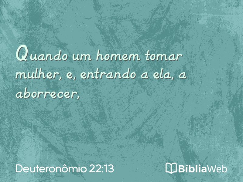 Deuteronômio 22:13 em imagem para compartilhar