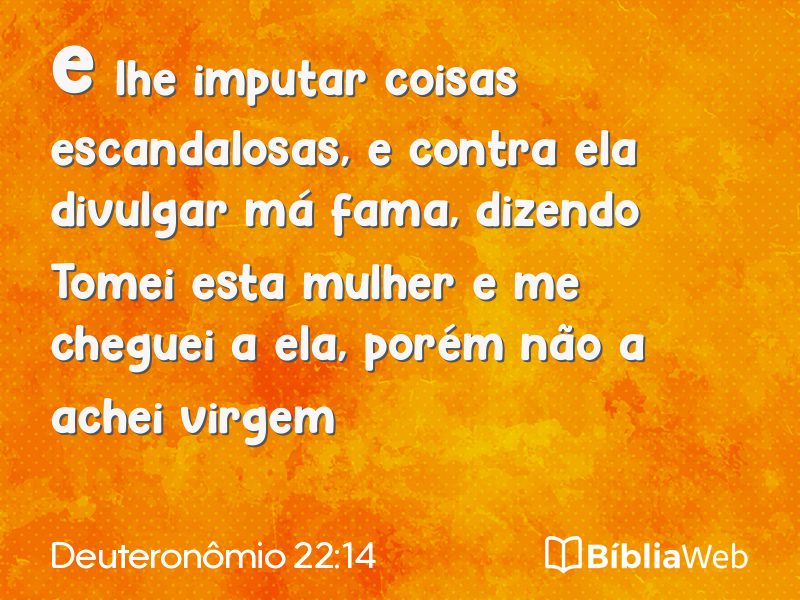 Deuteronômio 22:14 em imagem para compartilhar
