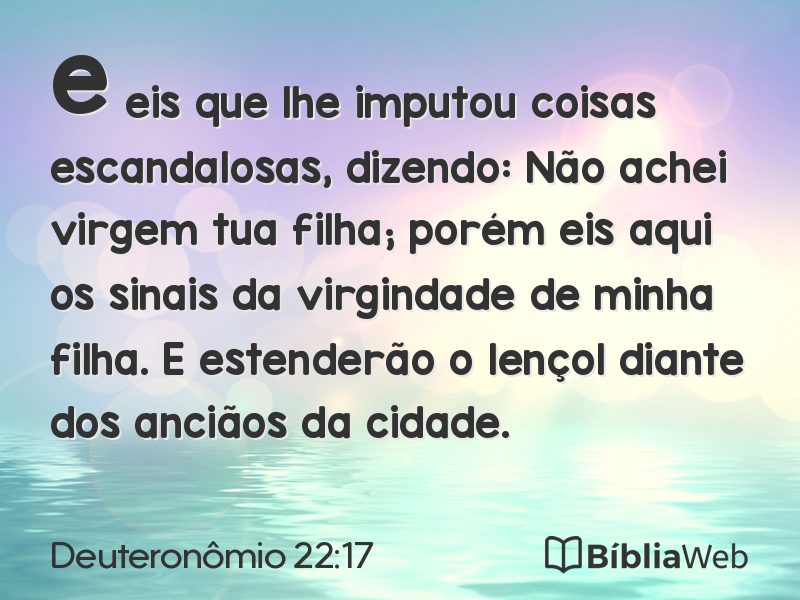 Deuteronômio 22:17 em imagem para compartilhar