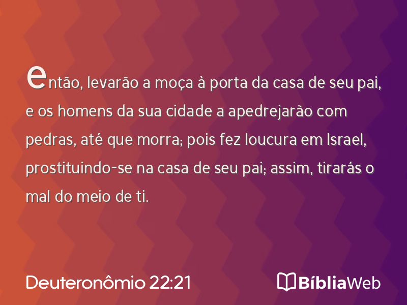 Deuteronômio 22:21 em imagem para compartilhar