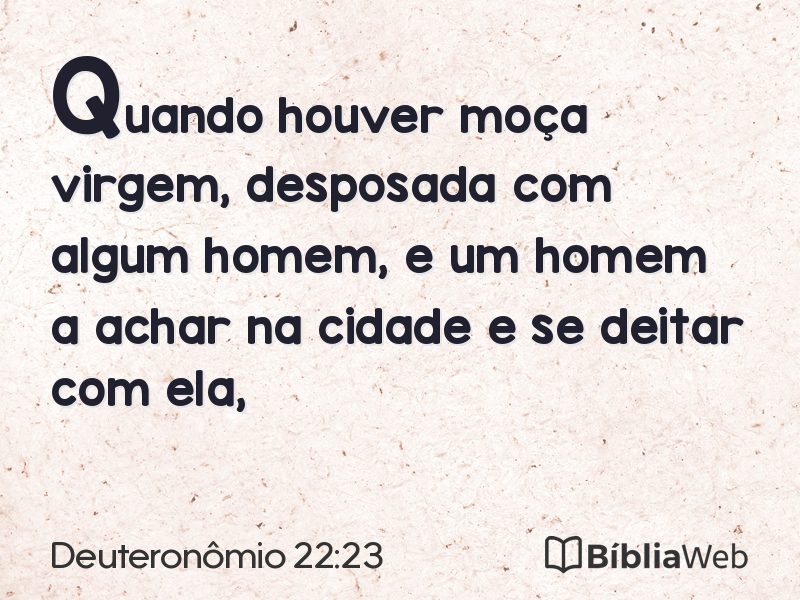 Deuteronômio 22:23 em imagem para compartilhar