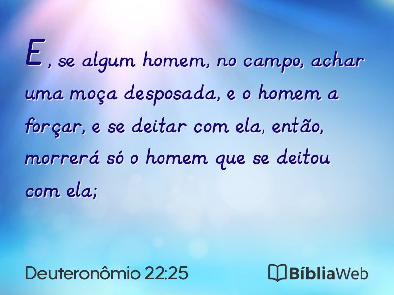 Deuteronômio 22:25 em imagem para compartilhar