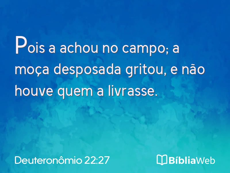 Deuteronômio 22:27 em imagem para compartilhar