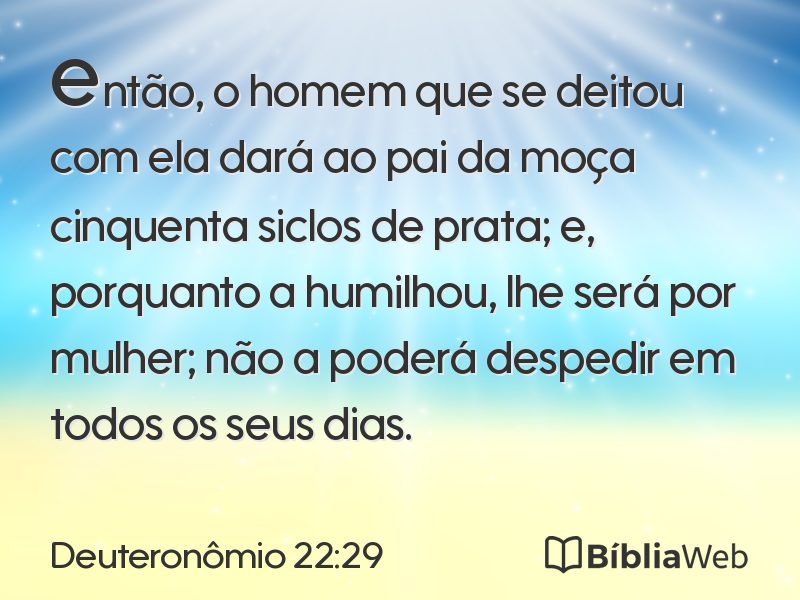 Deuteronômio 22:29 em imagem para compartilhar