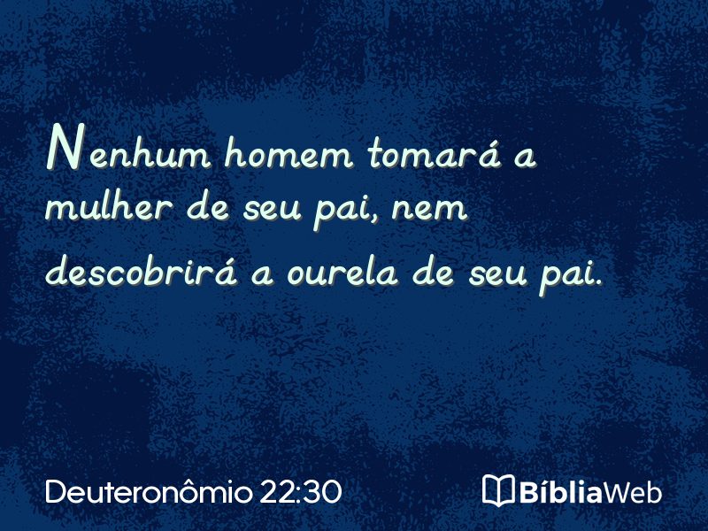 Deuteronômio 22:30 em imagem para compartilhar
