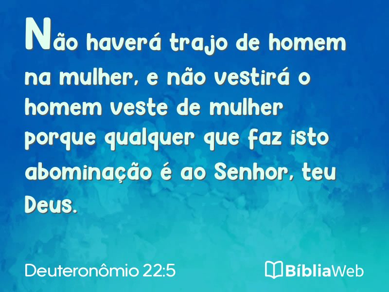 Deuteronômio 22:5 em imagem para compartilhar