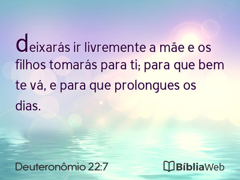 Deuteronômio 22:7 em imagem para compartilhar