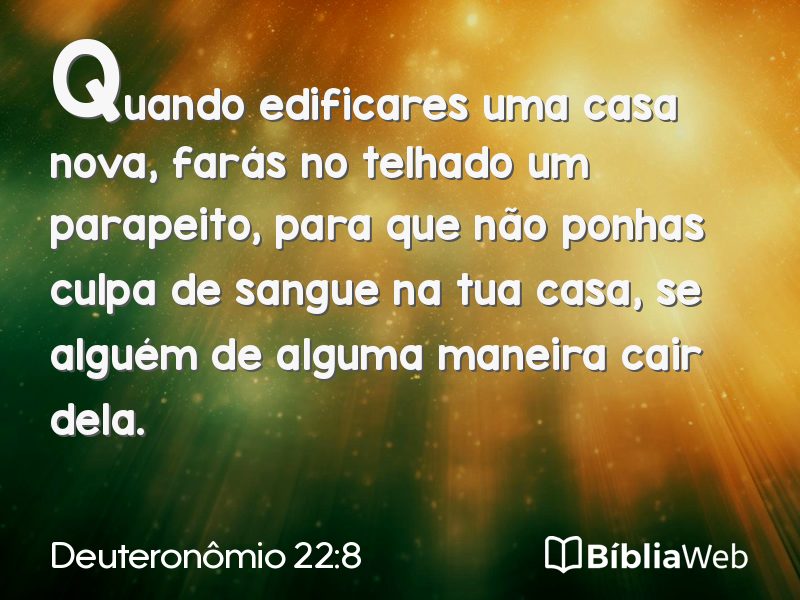 Deuteronômio 22:8 em imagem para compartilhar