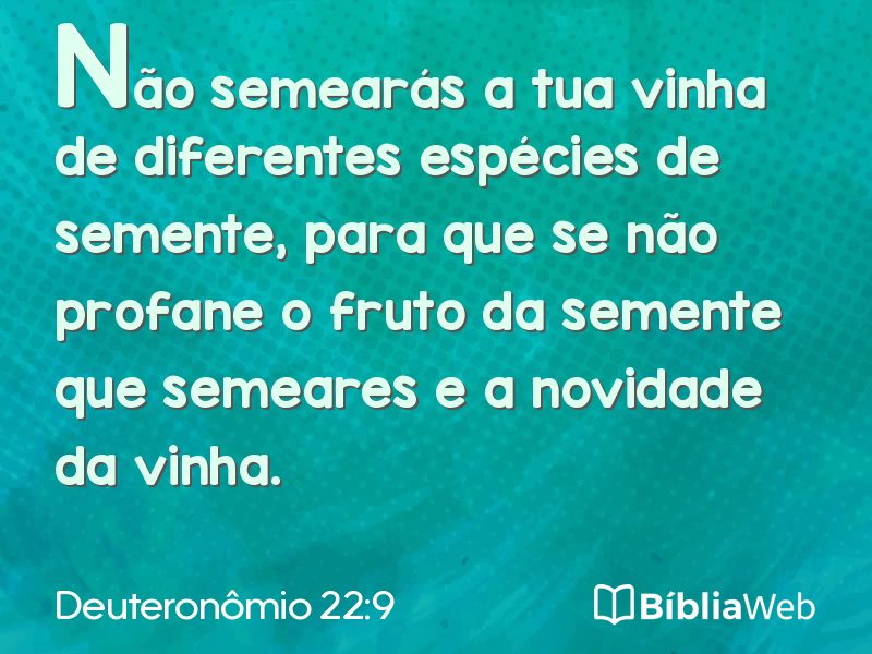 Deuteronômio 22:9 em imagem para compartilhar