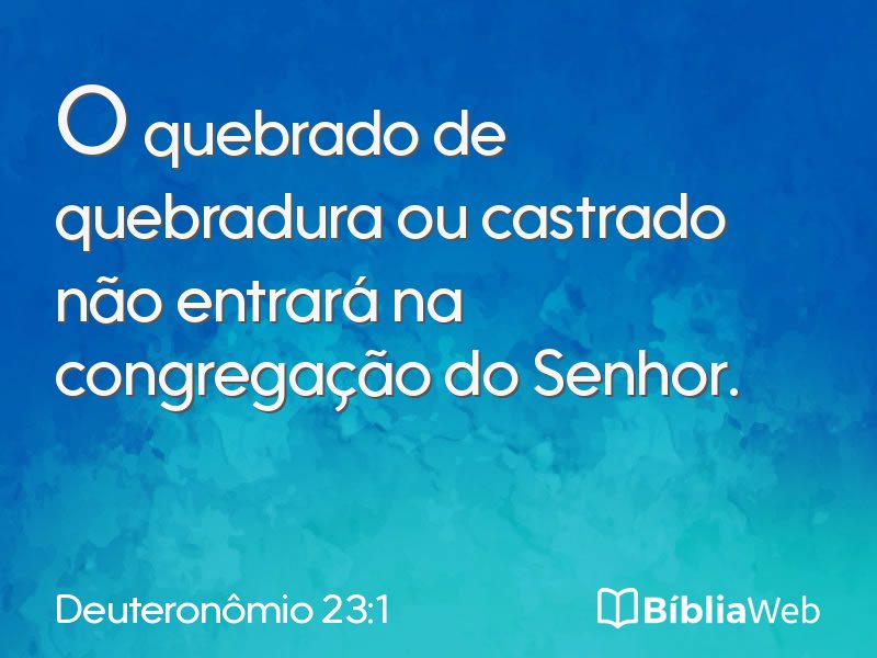 Deuteronômio 23:1 em imagem para compartilhar
