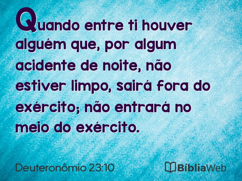 Deuteronômio 23:10 em imagem para compartilhar
