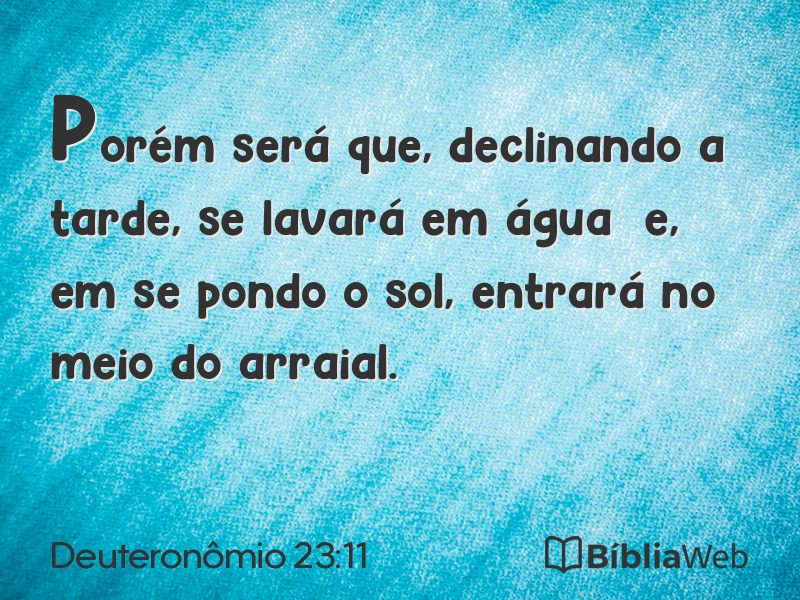 Deuteronômio 23:11 em imagem para compartilhar