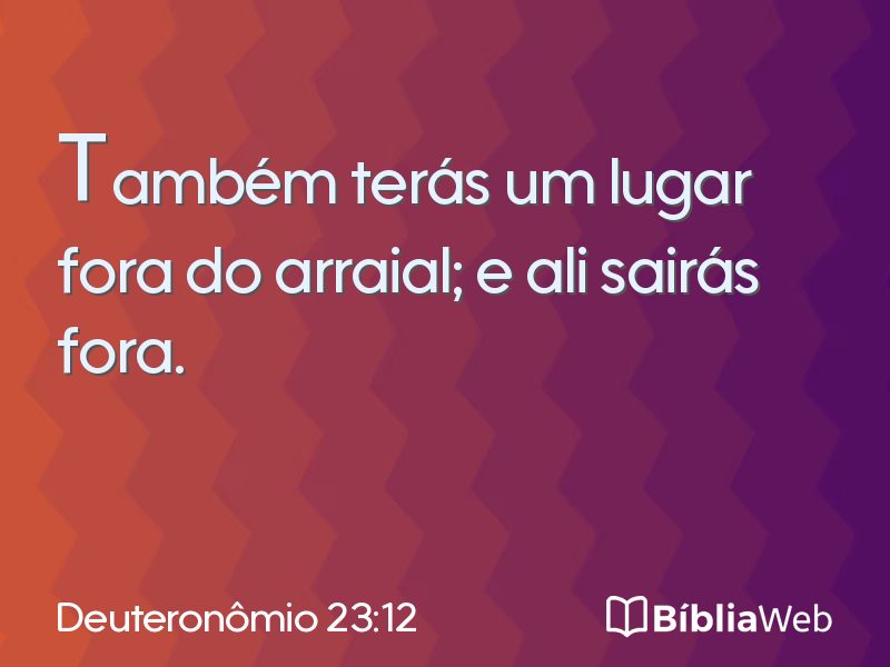 Deuteronômio 23:12 em imagem para compartilhar