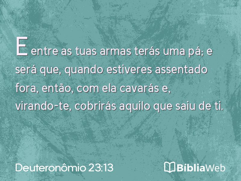 Deuteronômio 23:13 em imagem para compartilhar