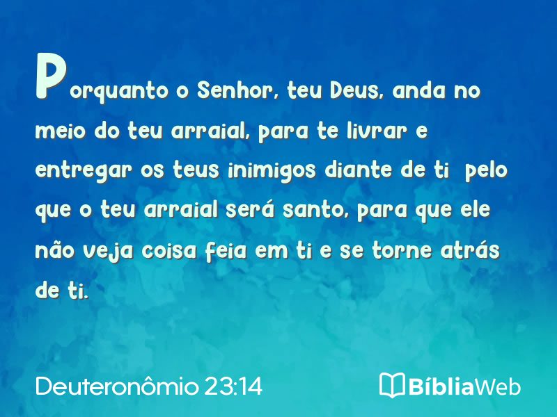 Deuteronômio 23:14 em imagem para compartilhar
