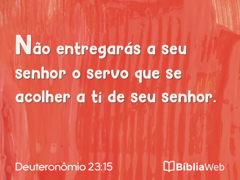 Deuteronômio 23:15 em imagem para compartilhar