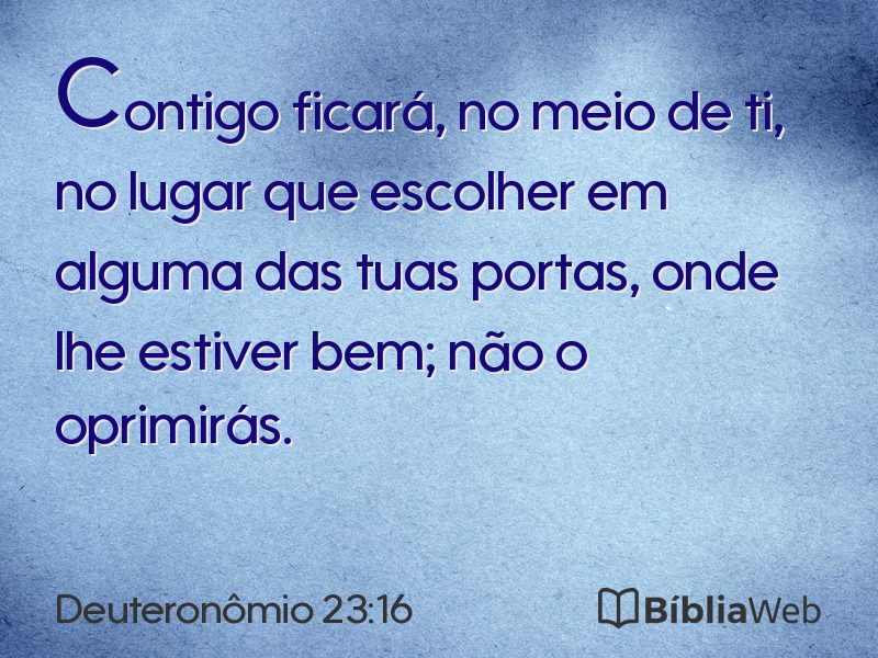 Deuteronômio 23:16 em imagem para compartilhar