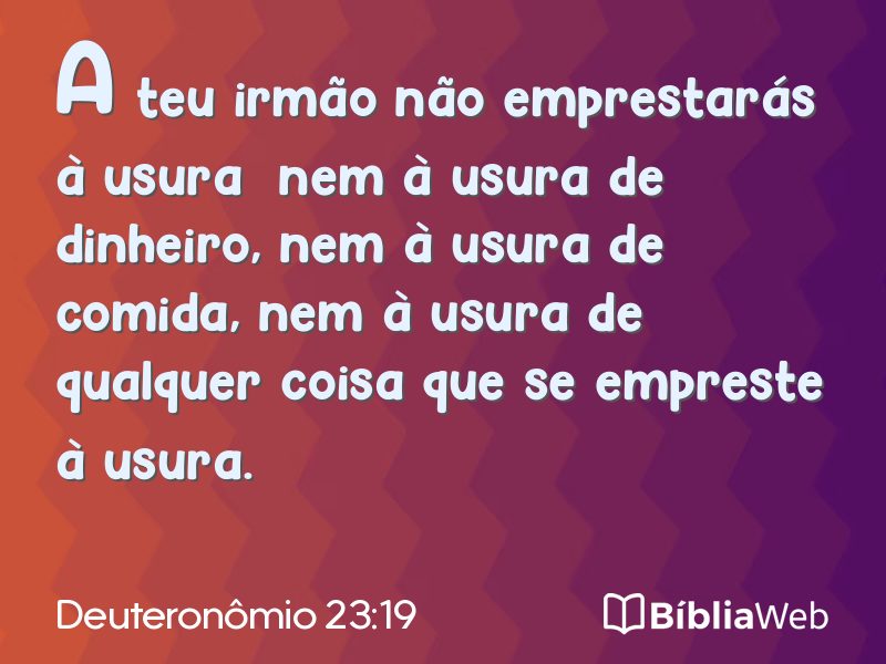 Deuteronômio 23:19 em imagem para compartilhar