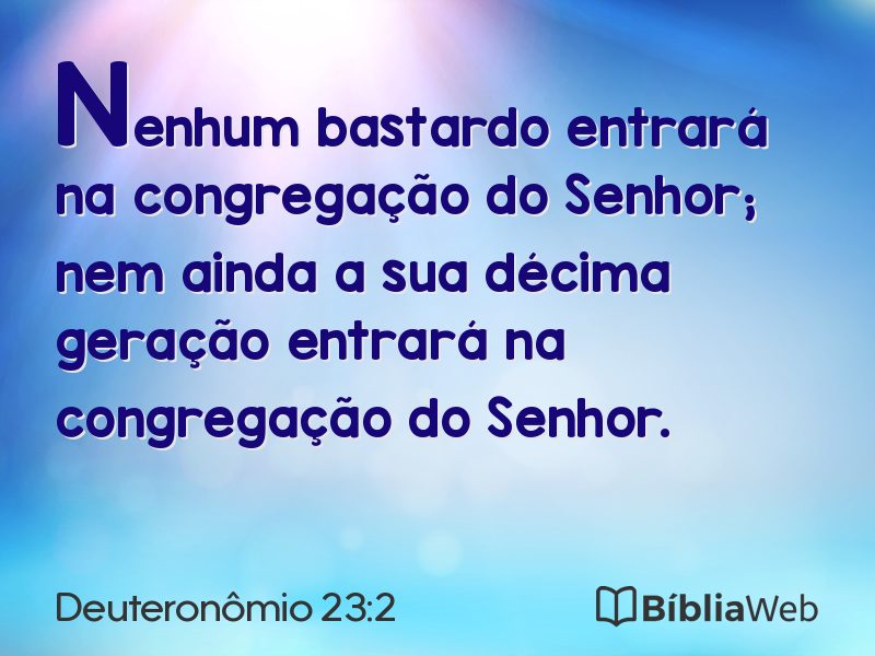 Deuteronômio 23:2 em imagem para compartilhar
