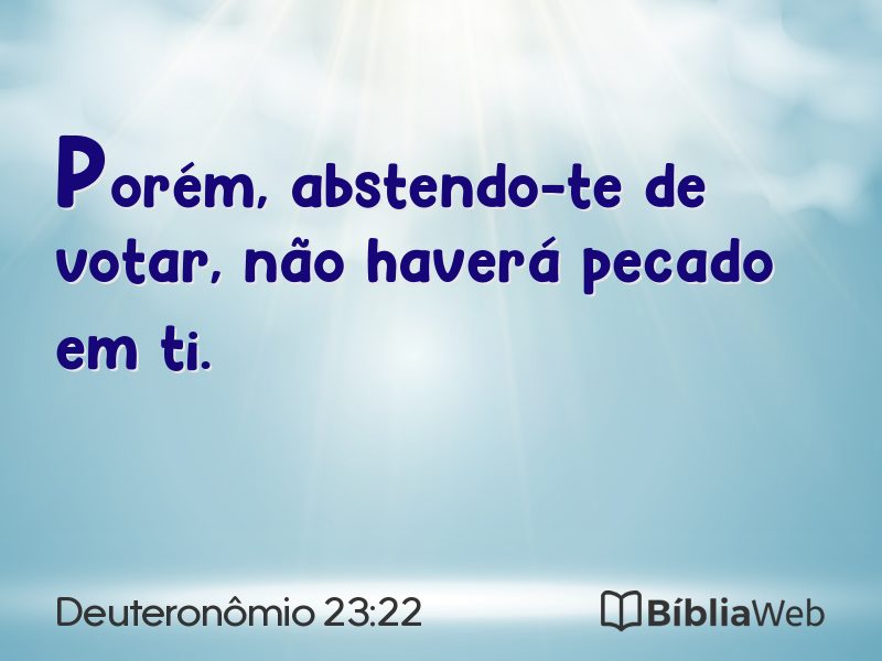 Deuteronômio 23:22 em imagem para compartilhar