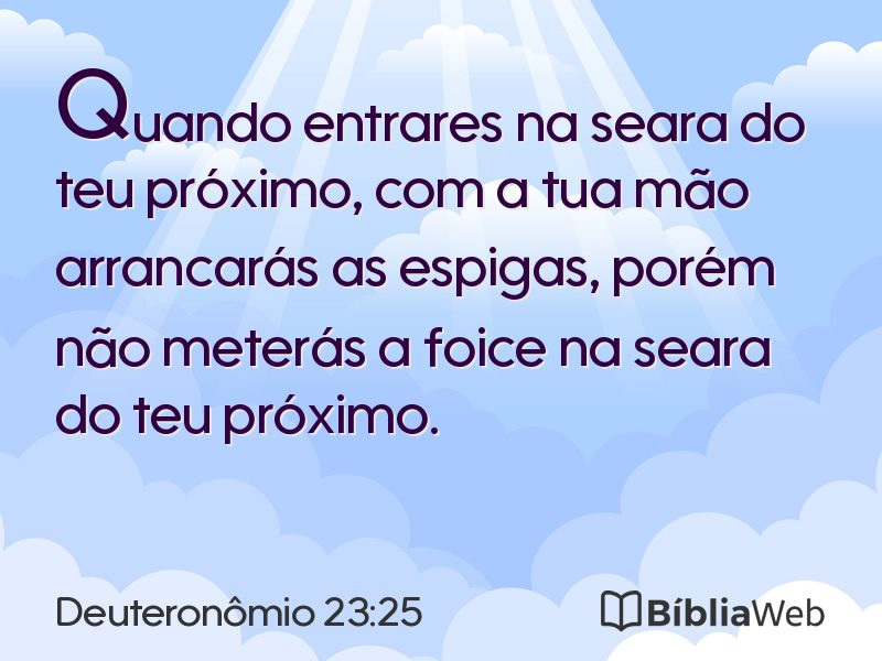 Deuteronômio 23:25 em imagem para compartilhar