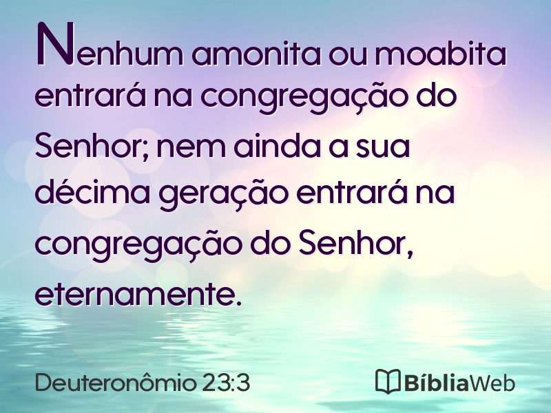 Deuteronômio 23:3 em imagem para compartilhar