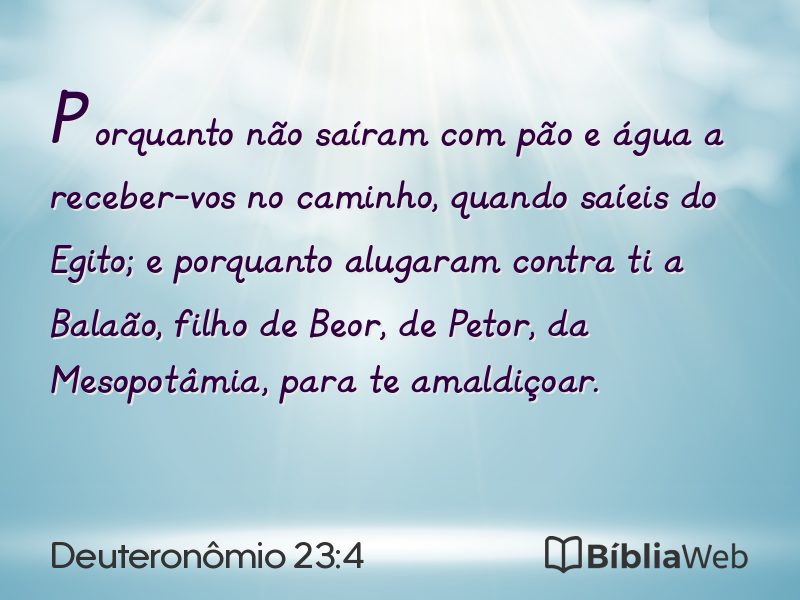Deuteronômio 23:4 em imagem para compartilhar
