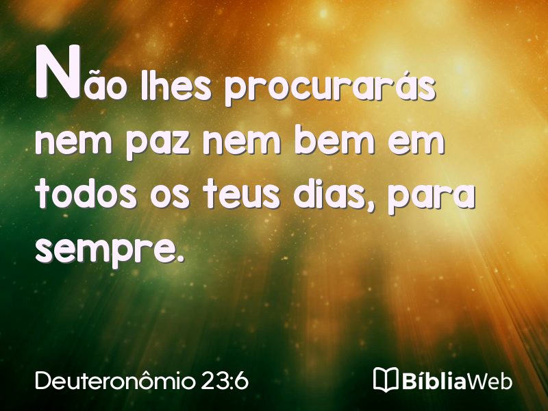 Deuteronômio 23:6 em imagem para compartilhar
