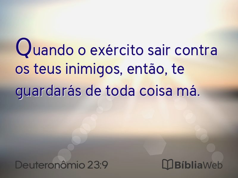 Deuteronômio 23:9 em imagem para compartilhar