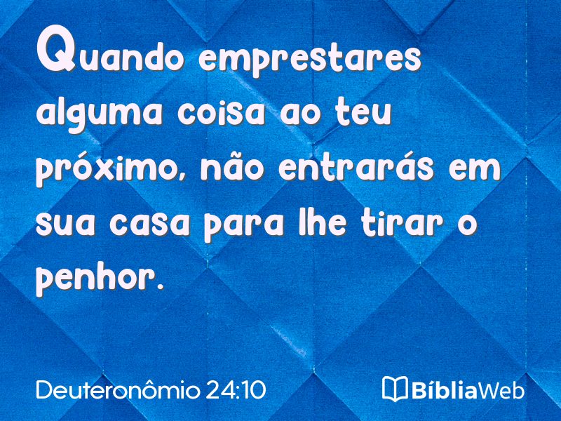 Deuteronômio 24:10 em imagem para compartilhar