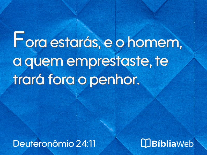 Deuteronômio 24:11 em imagem para compartilhar