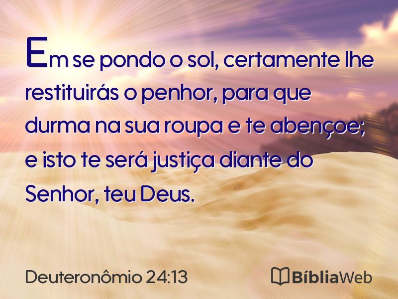 Deuteronômio 24:13 em imagem para compartilhar